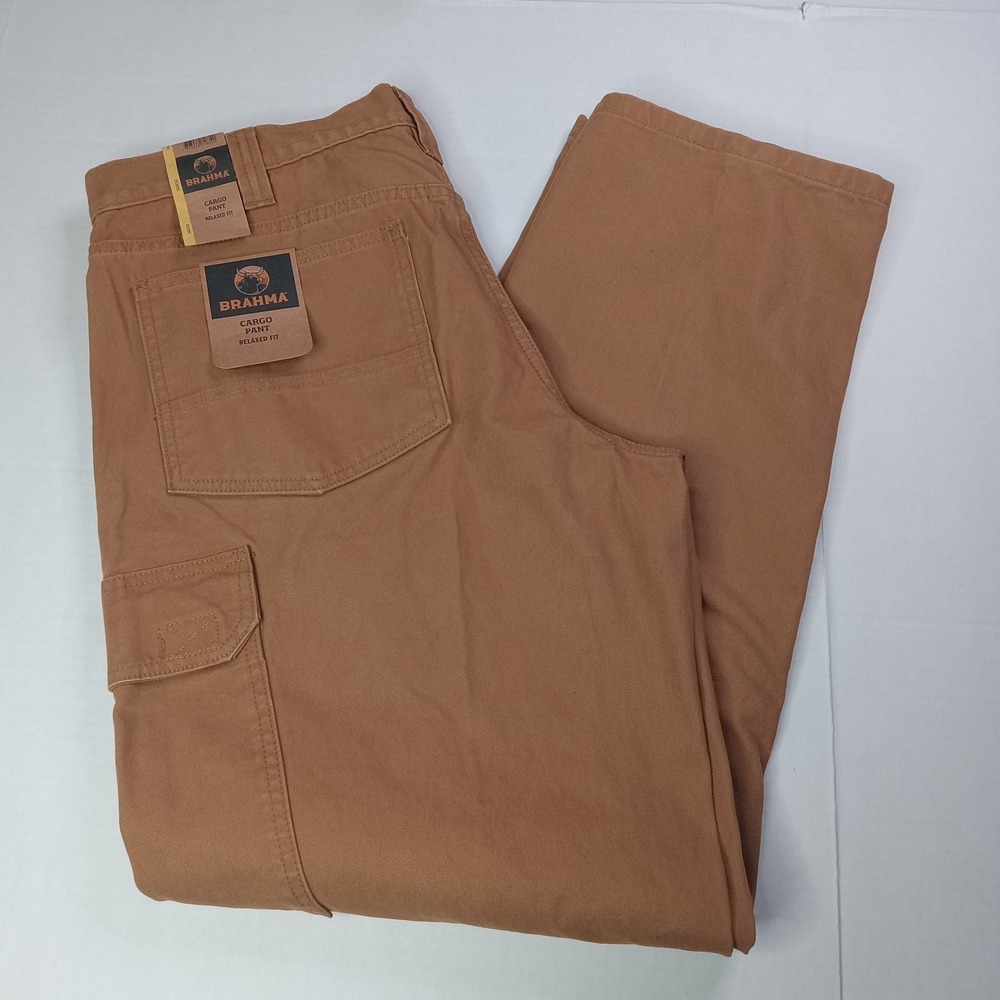 Brahma Heavy Work Cargo Pants Men's Size‎ 36x32 Brown Relaxed Fit